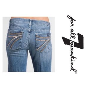 NWT 7 FAM Dojo Jeans 27x34